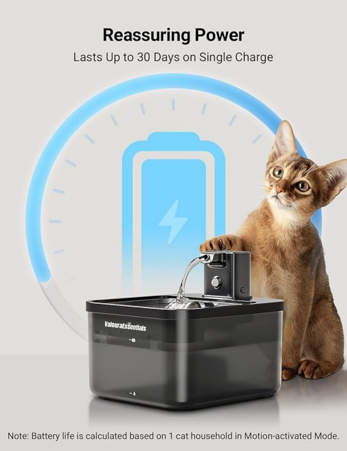 ValouraEssentials ™ Cordless 2.5L Smart Fountain Bundle